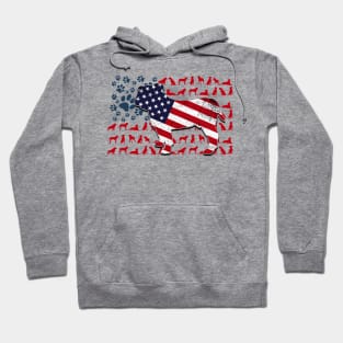 Bulldog Paw Flag Hoodie